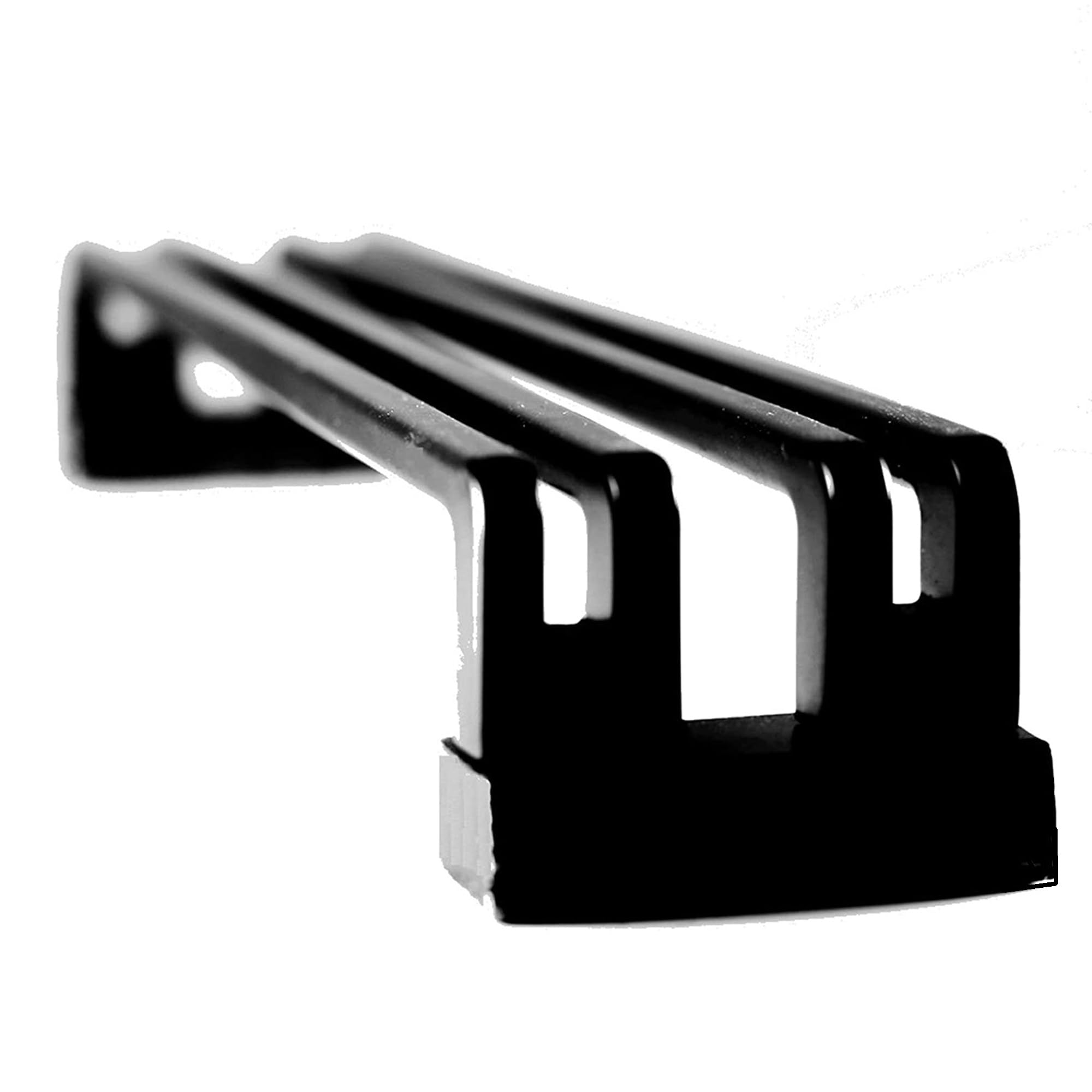 NOAHWOOD Fingerboard Park Bench Double Rail & Display (245 x 50 mm Double Rails Ramp, Ebony+ Metal Display Rack)