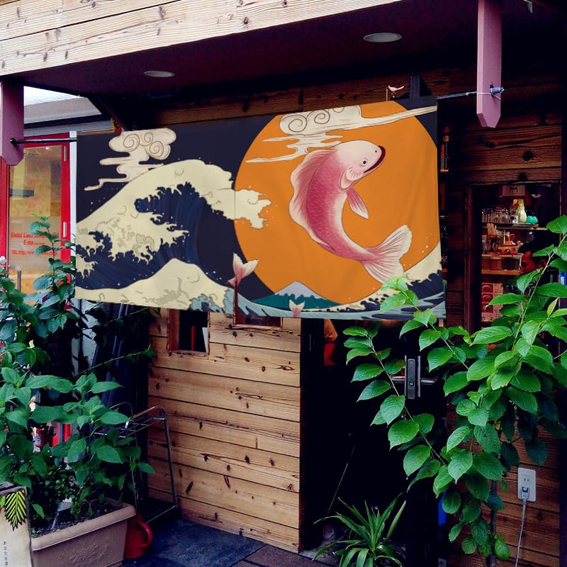 Noren corto y cortina japonesa de pasillo para restaurante tradicional o ventana de anime 100x60
