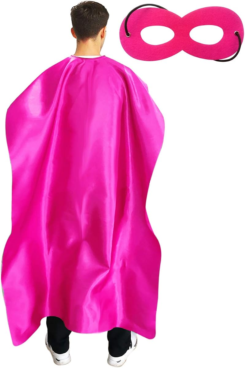 Capa y máscara de superhéroe para adultos para hombre y mujer, disfraz de superhéroe para fiesta de capas de vampiro de Halloween
