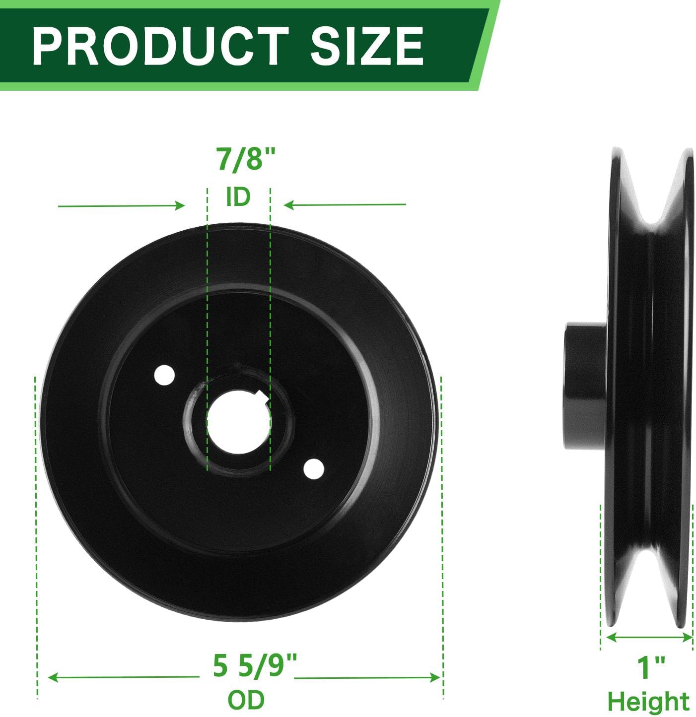033-4890-00 Genuine 54" Deck Pulley Replaces Bad Boy 033-4890-00 (5-1/2" OD, 7/8" ID.) MZ MZ Magn um ZT Ave nger Models Lawn Mower（2pack）