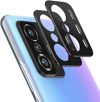 GIOPUEY Camera Lens Protector Compatible with Xiaomi 11T Pro,[2 Pack] Xiaomi 11T Camera Protector,Camera Lens Metal Protectors [Does Not Affect Imaging]Black