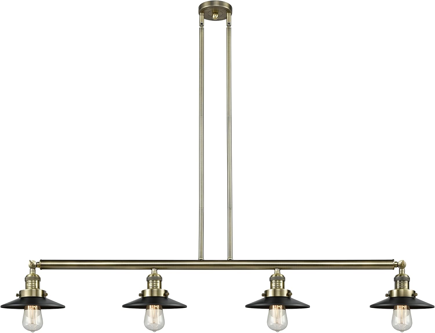 Innovations 214-AB-M6 Four Light Island Pendant from Franklin Restoration Collection 8.00 inches