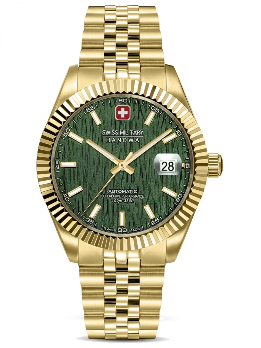 Buy Swiss Military Hanowa Master DILIGENTER Green Round Dial Comes