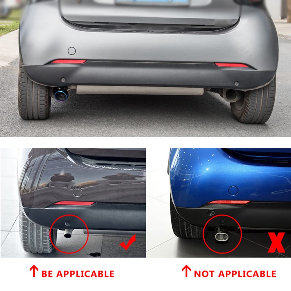Misura per Smart Fortwo Forfour 453 2015-2020, Modifica dei terminali di Scarico Accessori per Auto Esterni Decorazione per Lo Styling, Tubo di scappamento