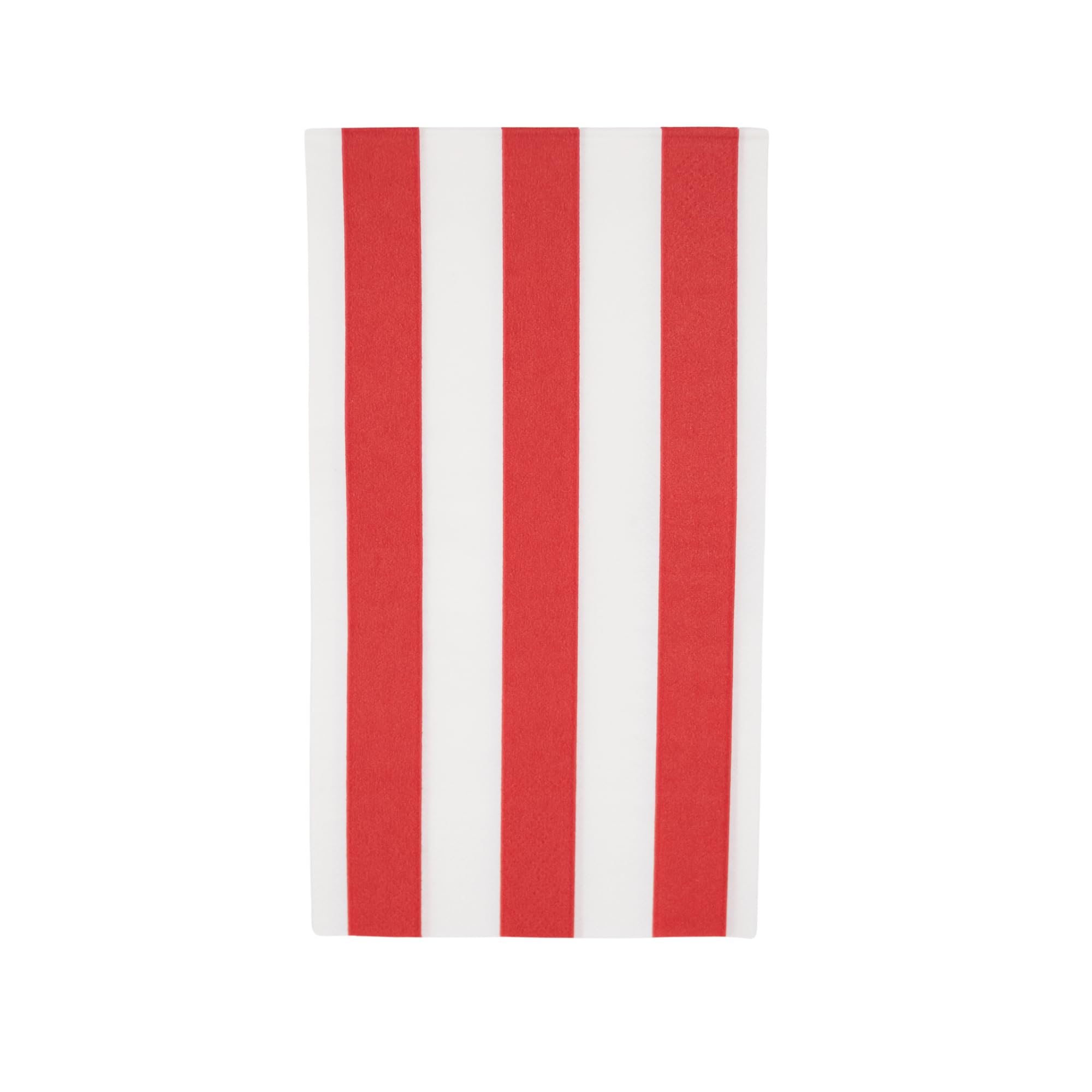 Bonjour Fete Red Cabana Stripe Paper Guest Towels | Disposable, 3-Ply Napkins | Premium Party Supplies &amp; Decorations | Holidays, Kids Themed Birthday Parties | Pack of 20, 4.25" x 7.75"