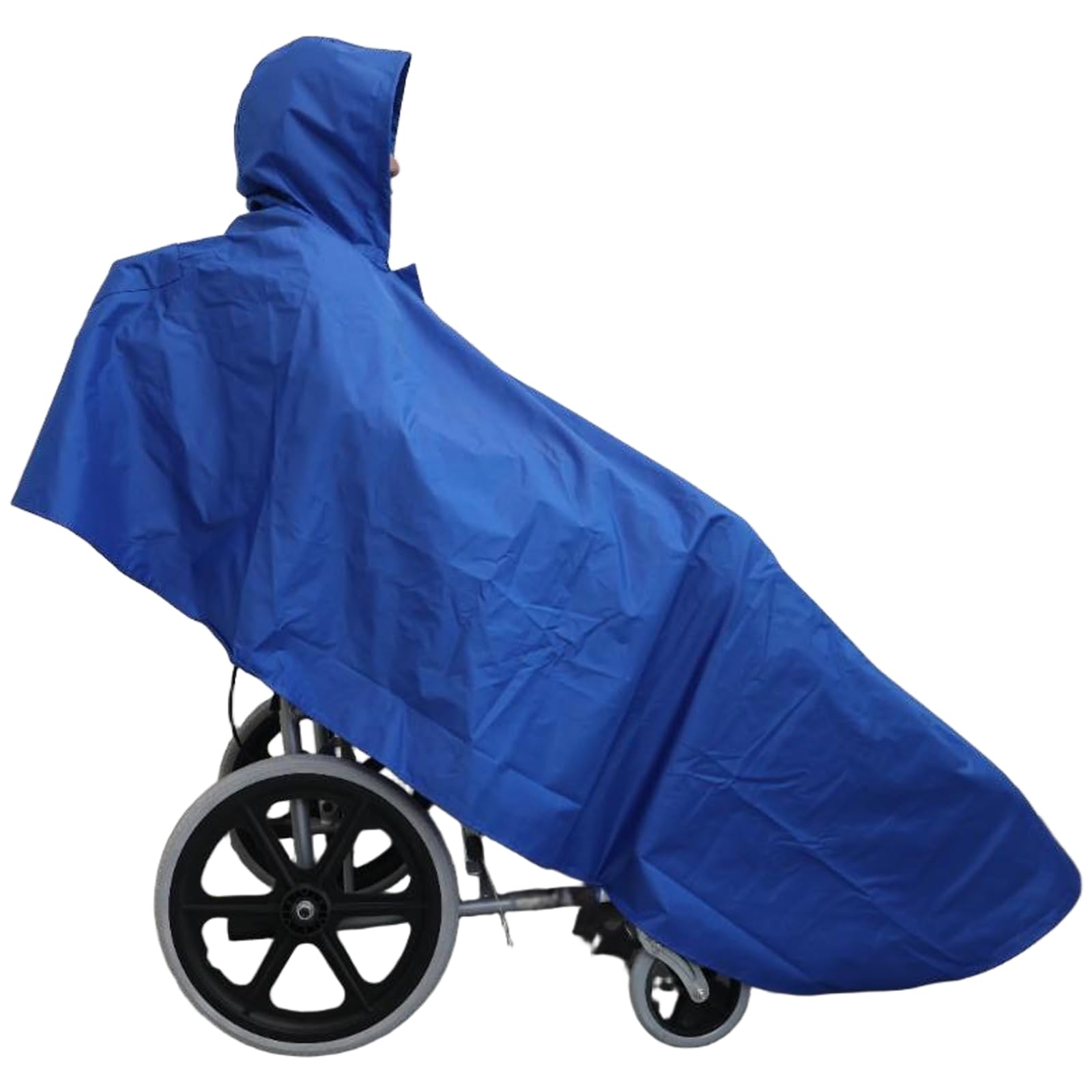 Poncho de lluvia universal para silla de ruedas, poncho impermeable universal para silla de ruedas, cobertura de cuerpo completo, resistente al viento y a la lluvia, poncho reutilizable con capucha