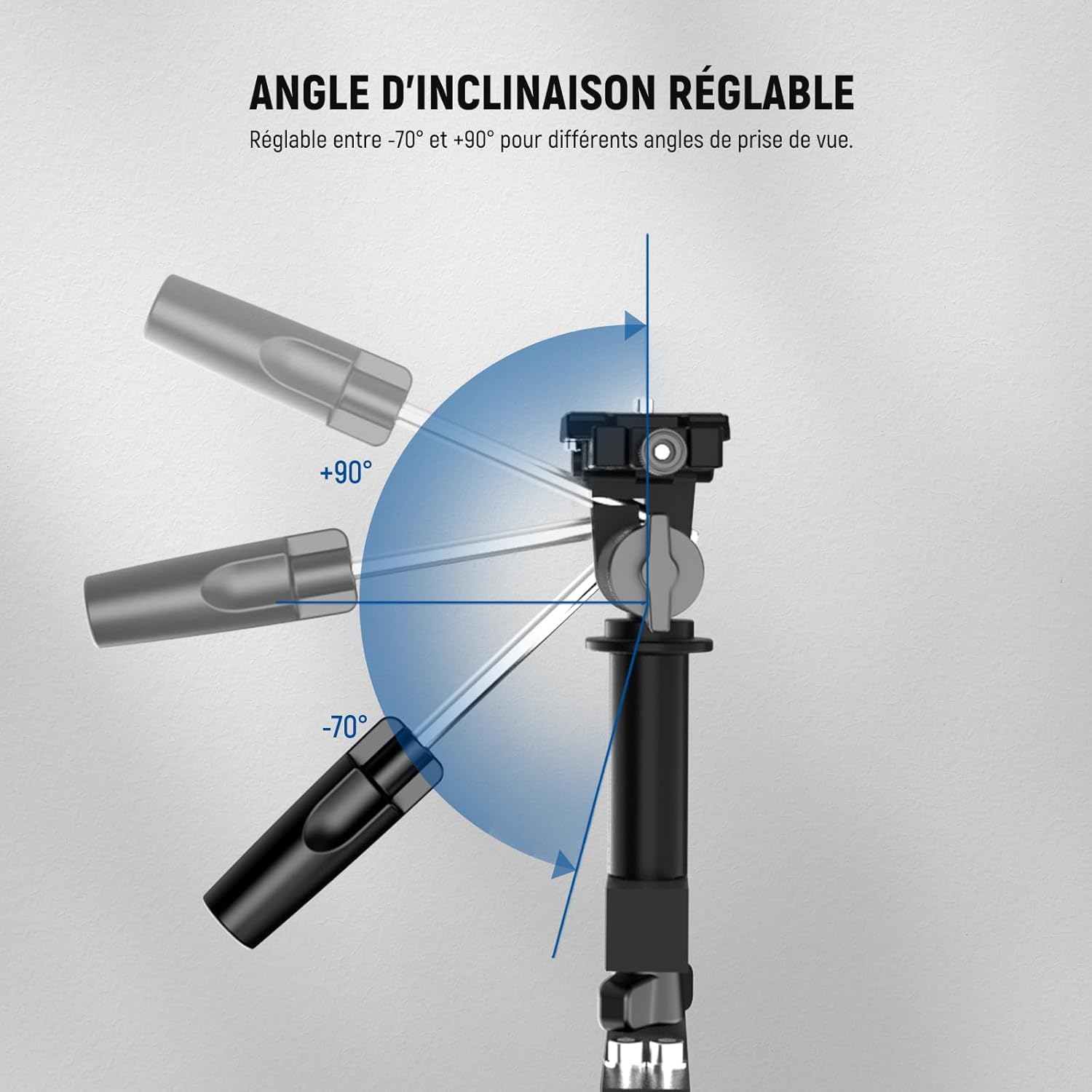 NEEWER 61cm Magic Arm pour Caméra Chasse Extérieure,Plus de 5 Joints Silencieux,Support d'arbre Léger en Aluminium avec Niveau à Bulle,Poignée Ergonomique,Sangle pour Filmer des Animalières,ST010