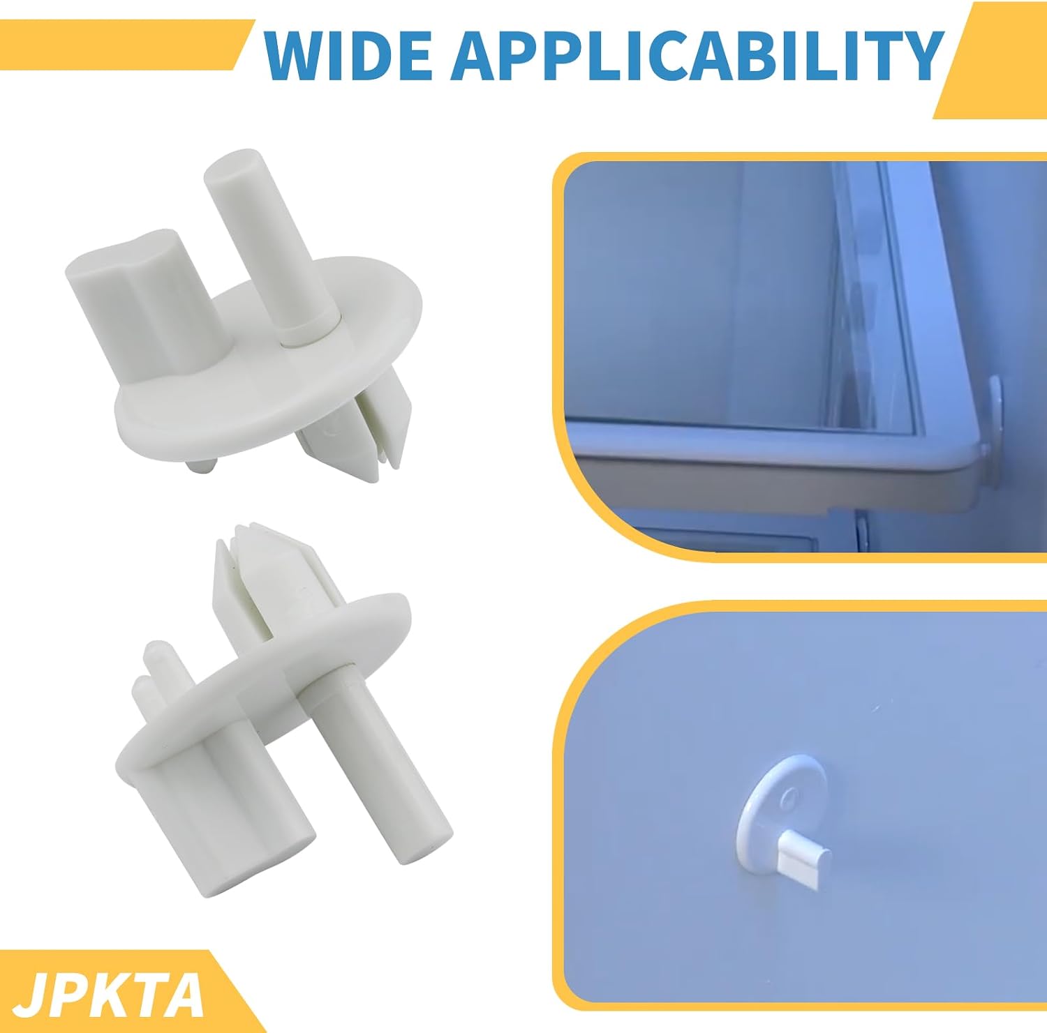 4 Pcs 241993101 Crisper Shelf Cover Support Refrigerator Shelf Support Replacement Part Compatible with Frigidaire Kenmore Refrigerators Replaces for 240350802 1513081 AP4393090 PS2358879 AH2358879