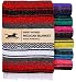 El Paso Designs Mexican Yoga Blanket Colorful 51in x 74in Studio Mexican Falsa Blanket Ideal for Yoga, Camping, Picnic, Beach Blanket, Bedding, Home Decor Soft Woven (Red)
