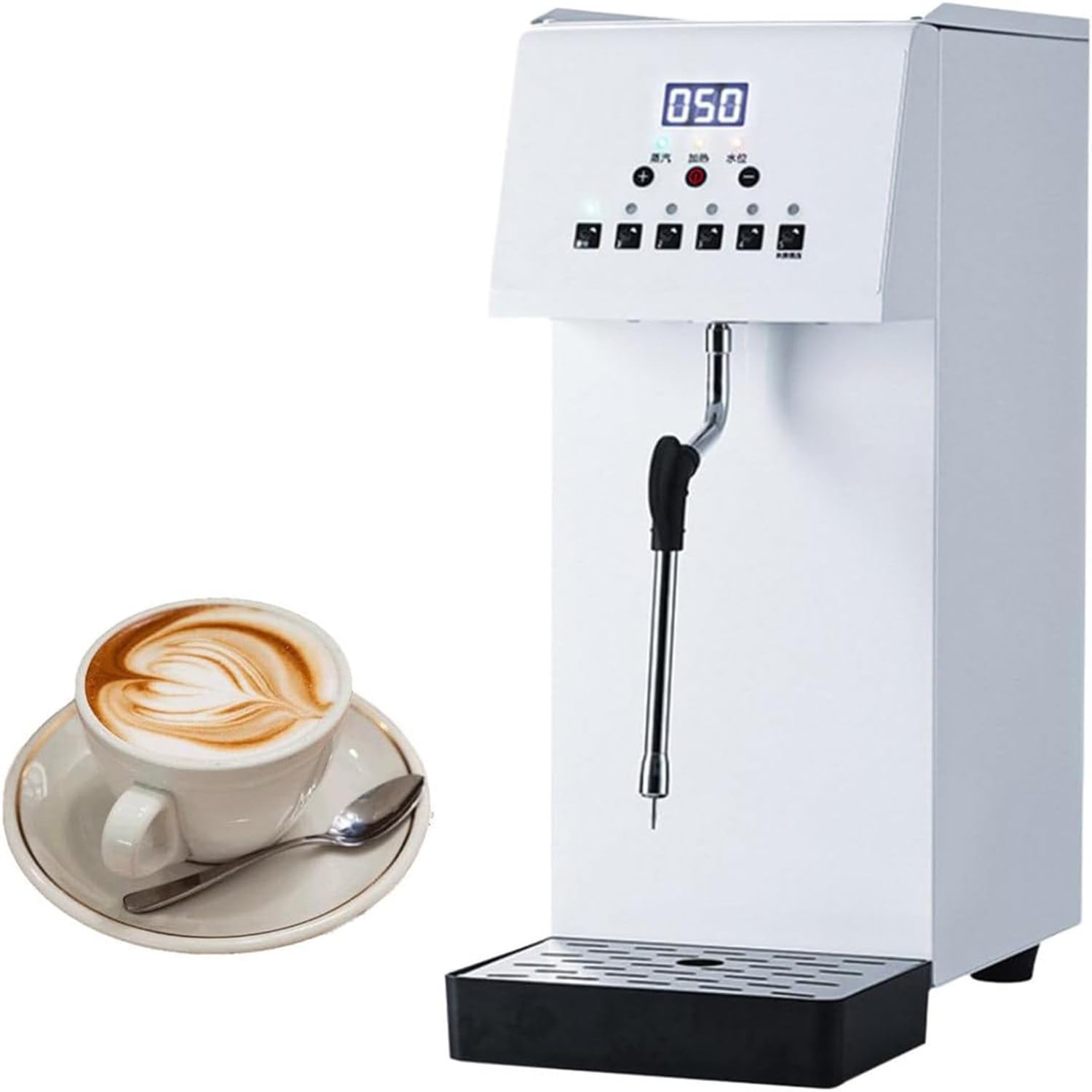 Espumador de leche a vapor para café y té, máquina automática comercial con termostato, diseño de 4 boquillas, ideal para barista en casa y cafetería