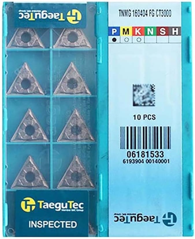TaeguTec 100% Original TNMG TNMG16 TNMG1604 TNMG160404 FG TNMG160404-FG CT3000 Turning Insert