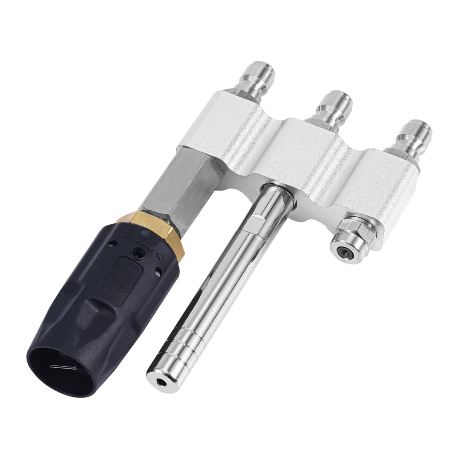 Ugello regolabile 1/4 "Connessione rapida 3 in 1 Alta Pressione Lunga Portata Sapone Lavaggio a Pressione Connessione Rapida Ugello Lavaggio Auto