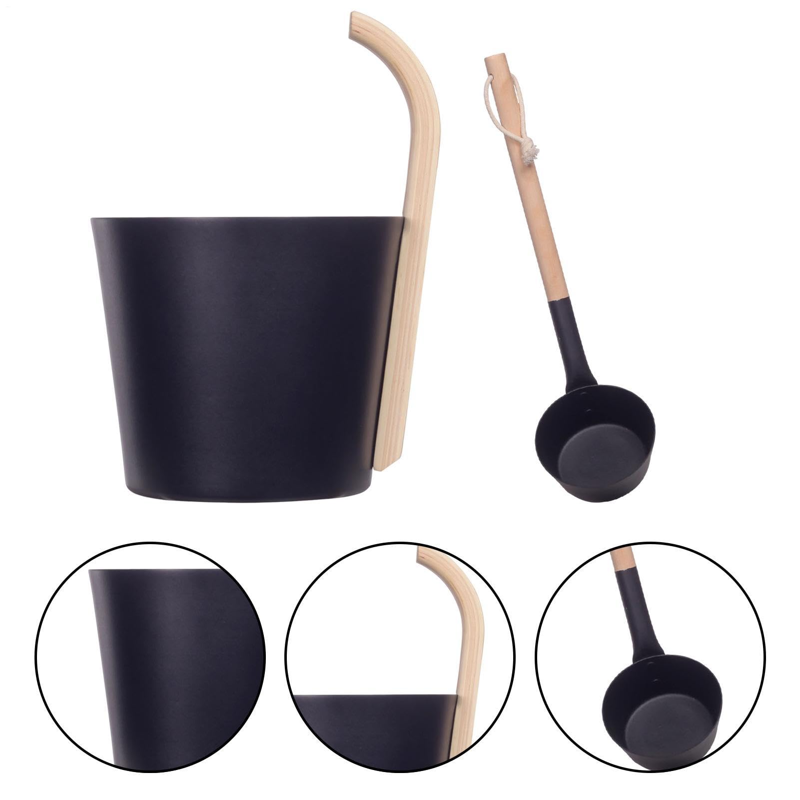 Kit de Cubo de Sauna, Cubo de Descarga de Sauna | Barril de | Aluminio para Centro de SPA y baño de Sauna Interior de 7L - Sauna Seca Resistente al Calor imprescindible para el baño, la b