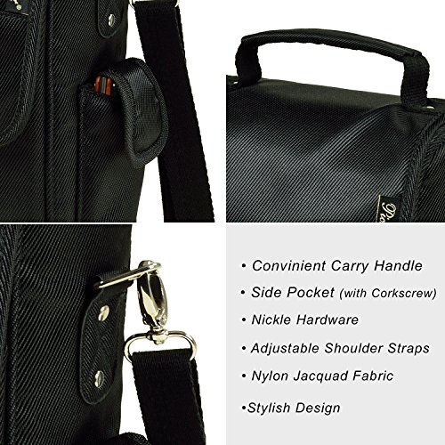 Picnic At Ascot Stylish Insulated 2 Bottle Wine Tote Bag With Corkscrew- Designed & Assembled In The Usa #TOP3