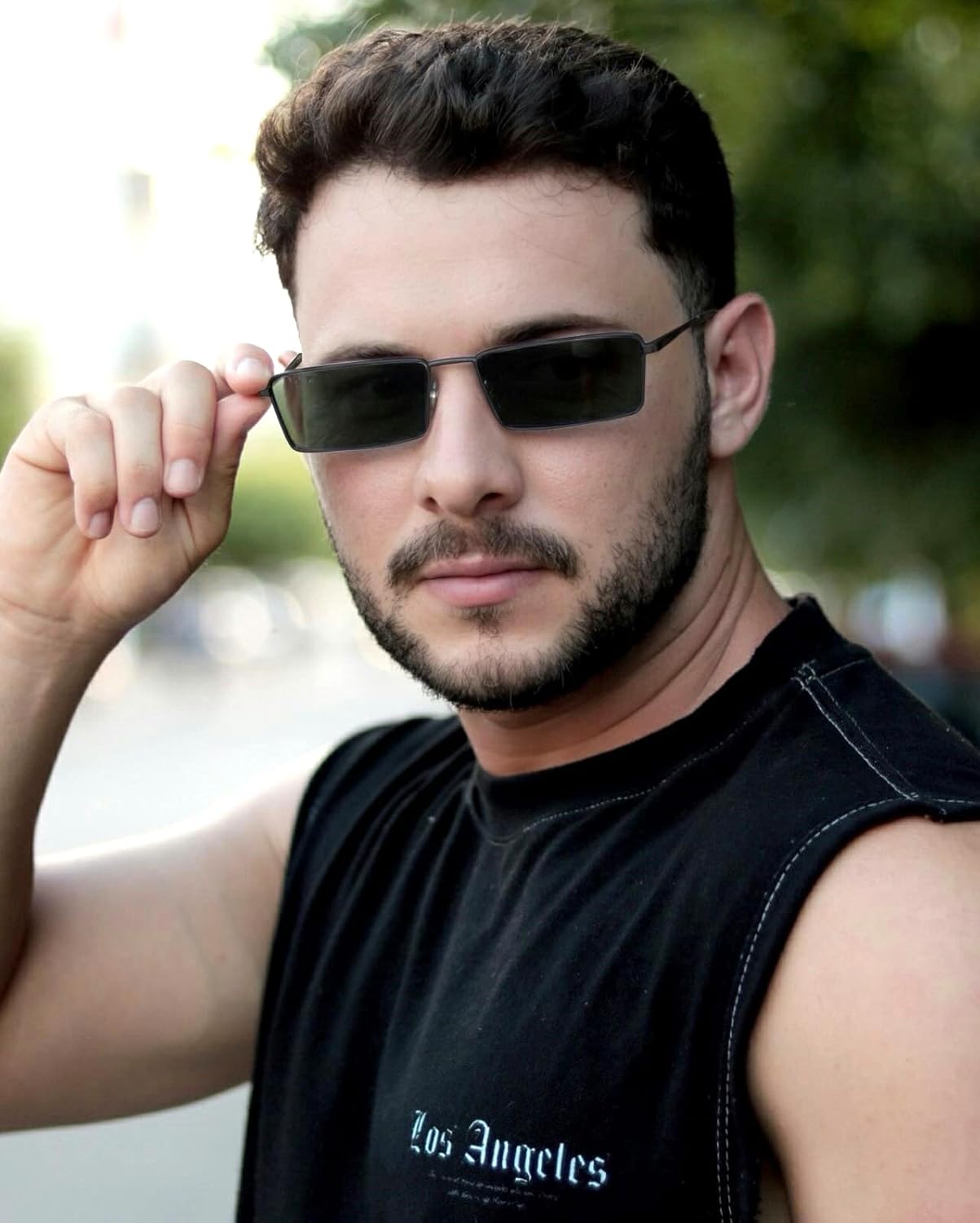 Small Y2K Narrow Rectangle Sunglasses Womens Mens Retro 80s 90s Sun glasses UV400 Sunnies - Image 3