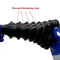 Vista 6 de Kit universal de arranque CV de eje pequeño, bota de polaina de junta de velocidad constante de silicona gruesa mejorada (negro)