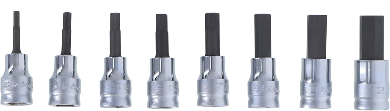 Ko-ken RS3010MZ/8-L50 3/8 Sq. Dr. Bit Socket set 3-12mm Hex 200mm Z-series 8 pieces