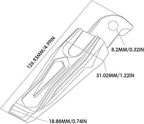 Miniatura 2 de BEUTEE Estriberas traseras para motocicleta, reposapiés de pasajero, compatible con T-MAX 500 530 XP TMAX 530 Dx Sx 2012-2019 155 MT07 MT 07 FZ