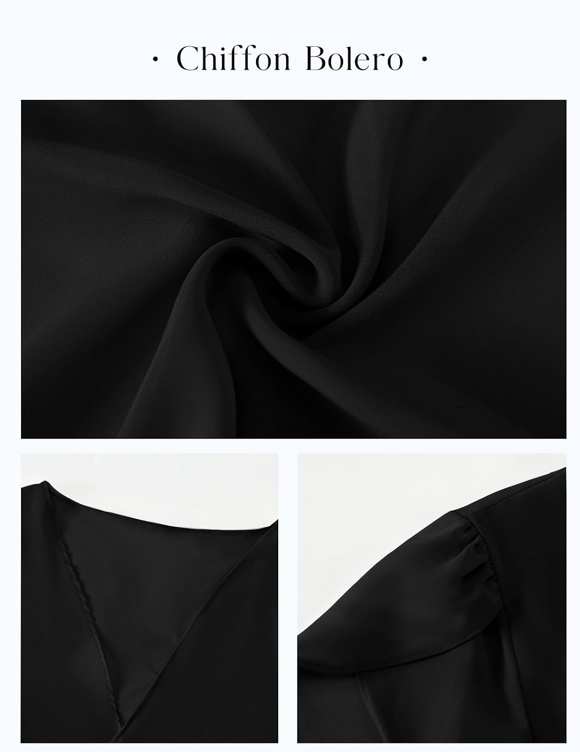 Sheer Chiffon Shrug for Women Summer Bolero Shrug Cap Sleeve Open Front Cropped Cardigan Flowy Jacket