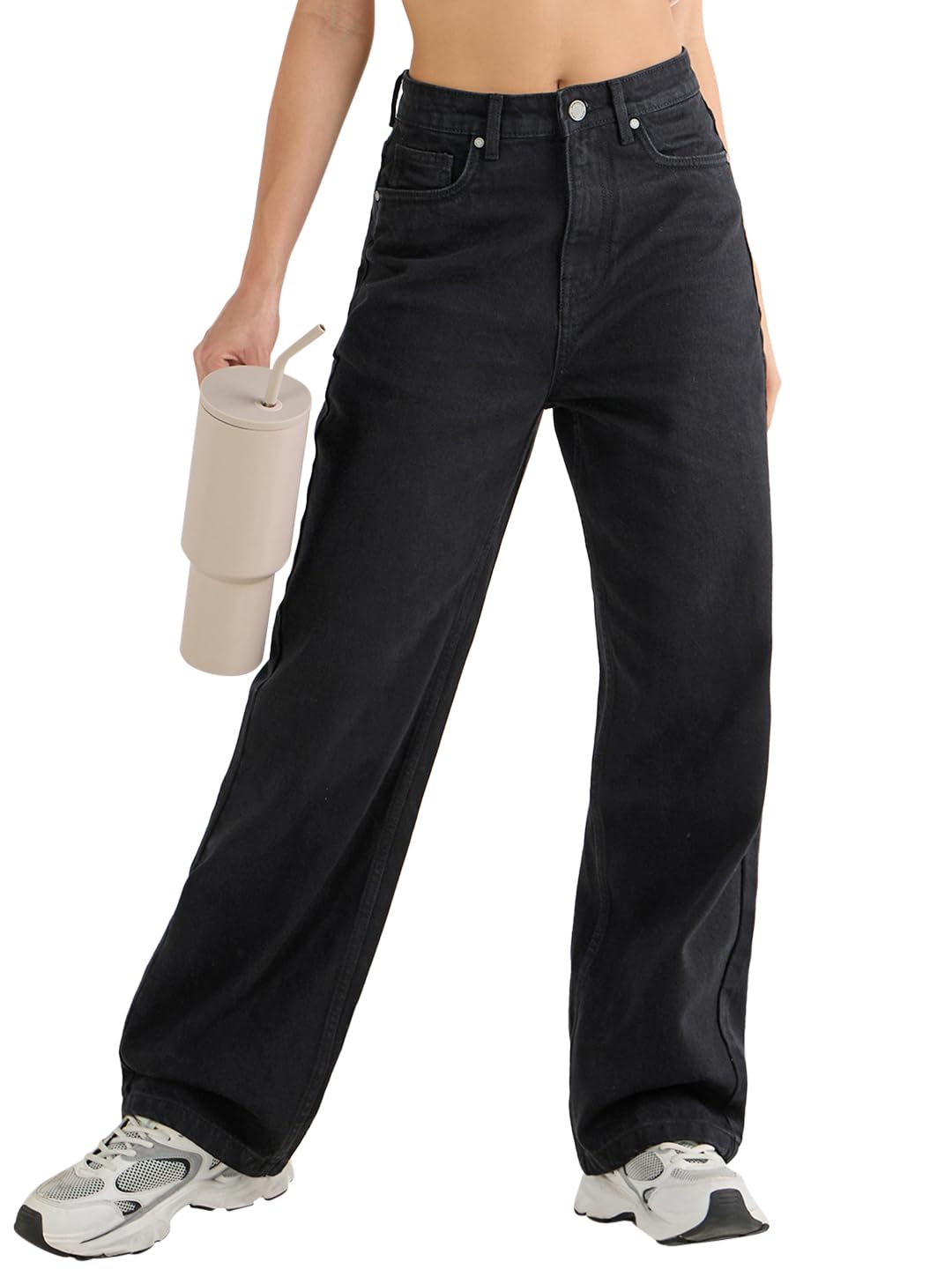 Bewakoof Women’s 100% Cotton Straight Fit Jeans | Jeans for Woman | Pants for Woman | Classic Denim Pants | Everyday Casual | Utility Streetwear | Lightweight & Flexible | Straight Pants for Women Bewakoof Women’s 100% Cotton Straight Fit Jeans | Jeans for Woman | Pants for Woman | Classic Denim Pants | Everyday Casual | Utility Streetwear | Lightweight & Flexible | Straight Pants for Women