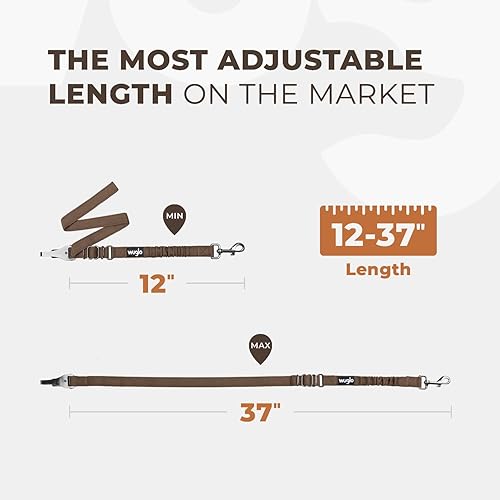 Miniatura 3 de Wuglo - Cinturón de seguridad para perro de 12 a 37 pulgadas, arnés de automóvil para asiento de seguridad infantil, barra de cierre de gancho y