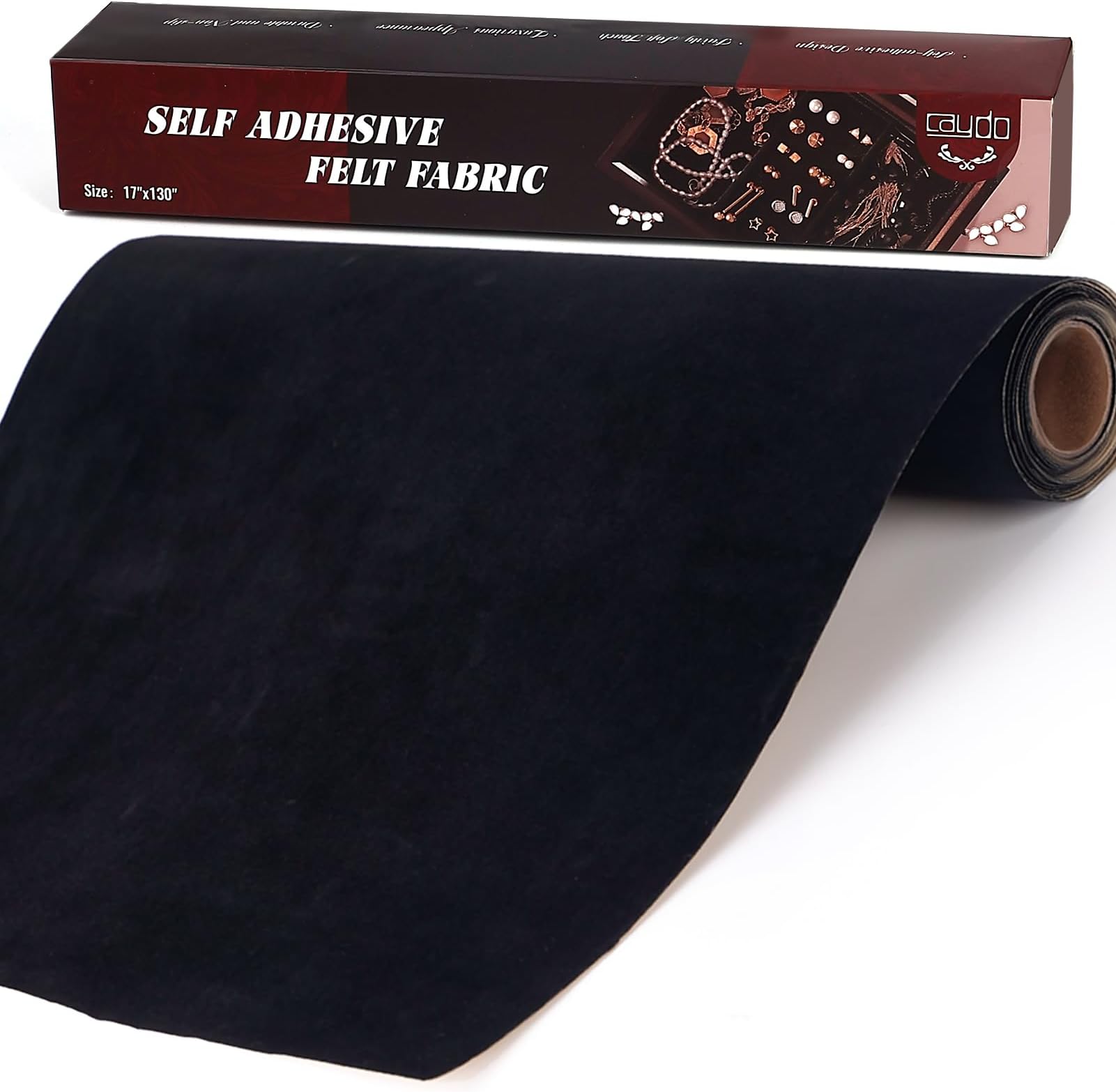 Self Adhesive Brown Velvet Flock Liner for Jewelry Drawer