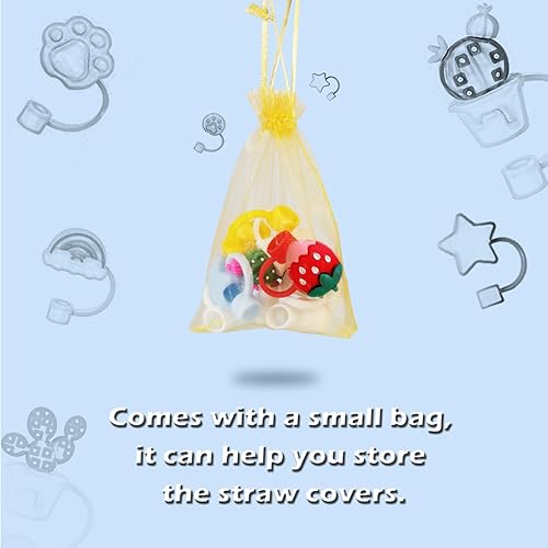 Miniatura 4 de Fundas de paja para popotes de 10 a 0.472in, 8 tapas de popote reutilizables, puntas de paja de silicona compatibles con Stanley Cup Stanley Vaso