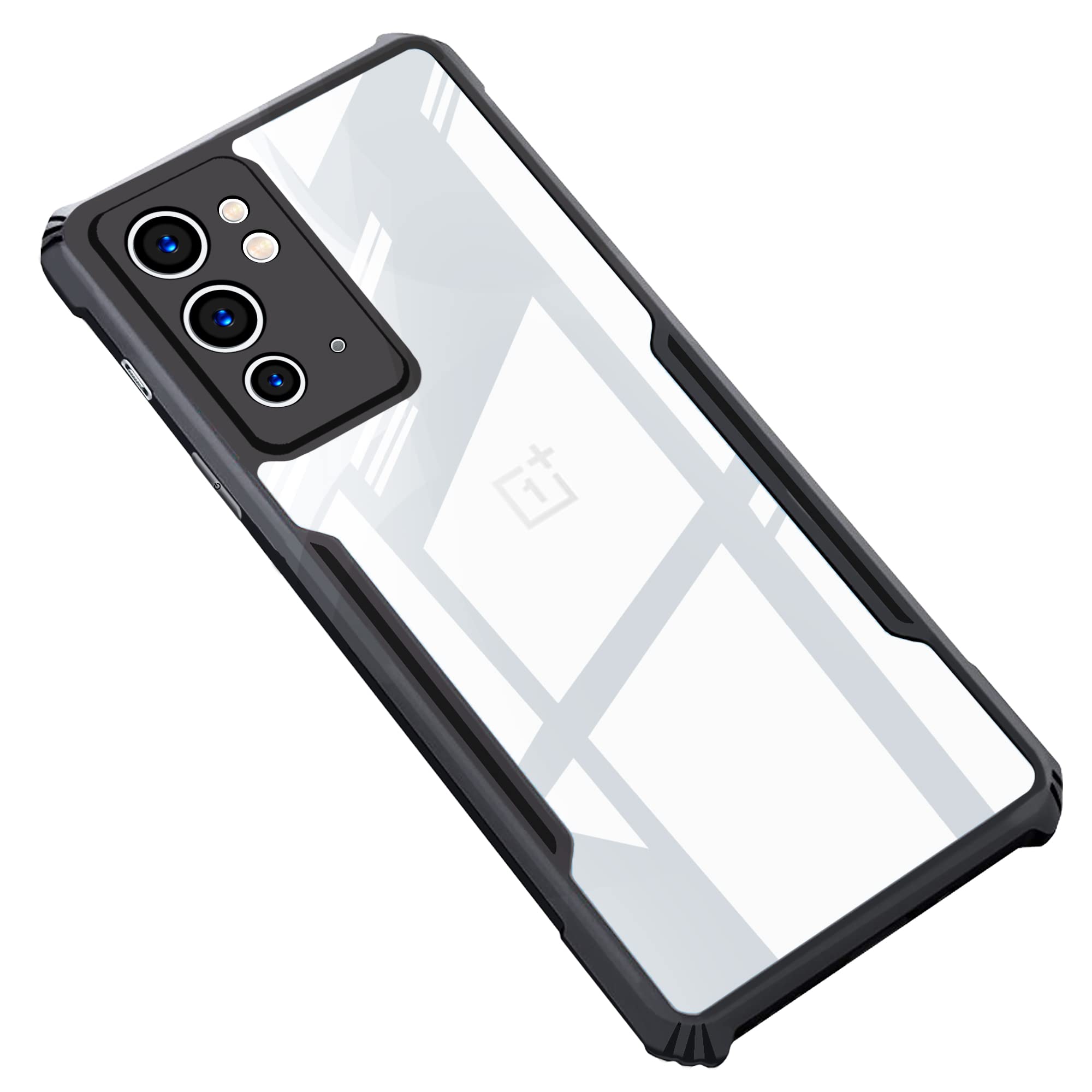 CEDO OnePlus 9RT (5G) Back Case Cover | Camera Protection Shockproof Bumper-Edge | Acrylic Crystal Clear 360 Degree Protection TPU+PC | Transparent Eagle Back Case Cover (Black) (B09PTBVZD4) Amazon Price History, Amazon Price Tracker