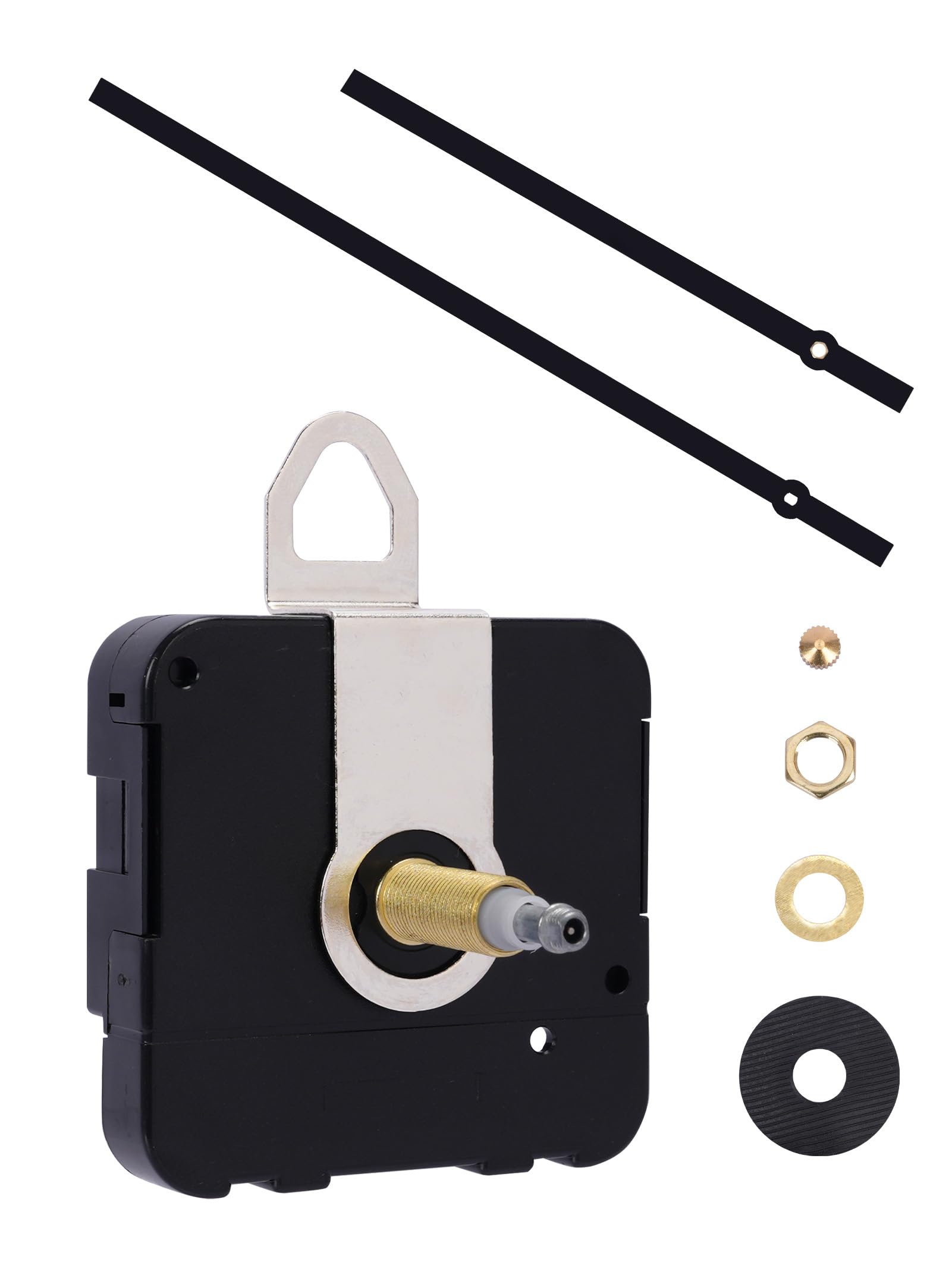 XXL Quarzuhrwerk mit hohem Drehmoment – Für große Wanduhren (Ø 55–70 cm) – Extra Langer Schaft & 250 mm Zeiger-Set – Ideal als Ersatz-Uhrwerk oder Reparatur-Set – Batteriebetrieben