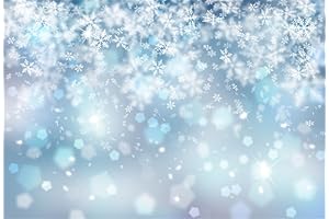 10x8ft Falling Snowflake Portrait Backdrops for a Stunning Winter Wonderland
