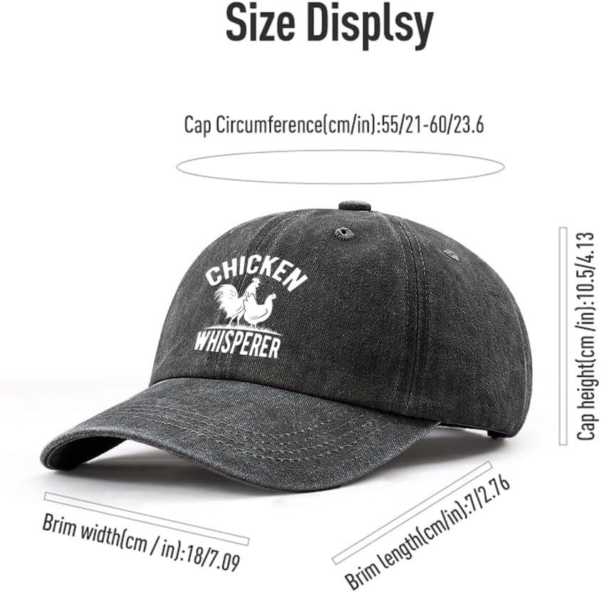 Chicken Whisperer Baseball Cap 80s Hat Pigment Black Men's Hats & Caps Gifts for Women Sun Cap - Image 3