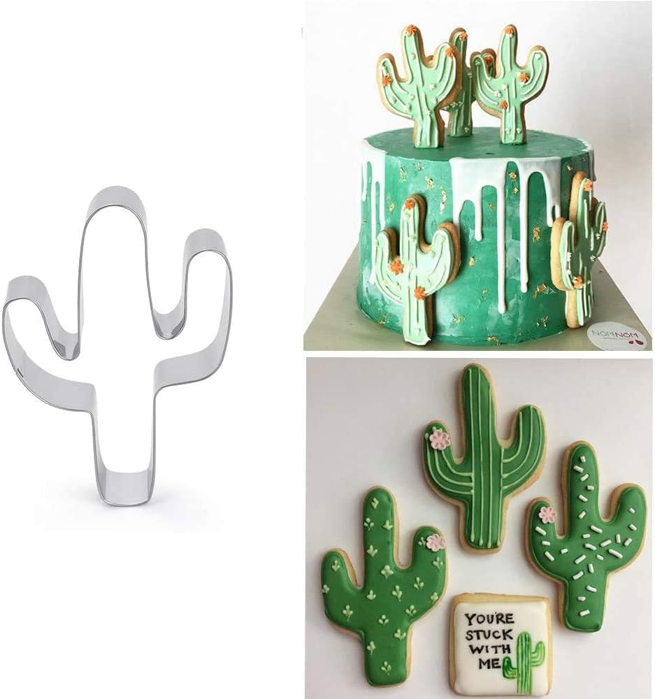 5 Pcs Cookie Cutters Llama Cactus Heart Pineapple Shaped Stainless Steel Cutters Molds Cutters for Making Muffins, Cake, Fondant,Pancake Biscuits,Sandwiches