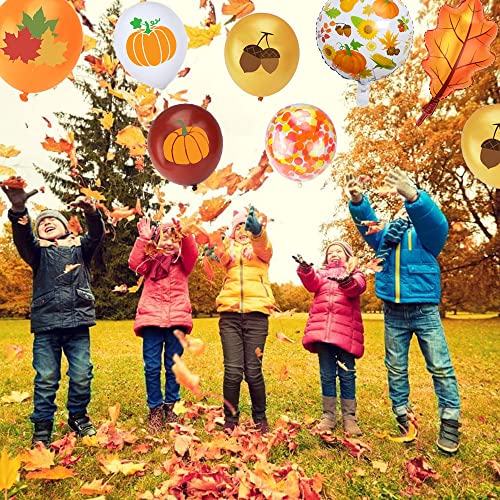 51Pcs Little Pumpkin Balloons - Fall Balloons Thanksgiving Balloons Decorations With Maple Leaf Foil Balloons Set For Autumn Wedding Bridal Baby Shower Fall Theme Birthday Thanksgiving Party Decor #TOP6