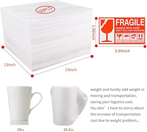 Miniatura 9 de Suministros de mudanza, paquete de 50 bolsas de espuma de cojín de 16 x 16 pulgadas, suministros de embalaje para mudanza y almacenamiento, bolsas