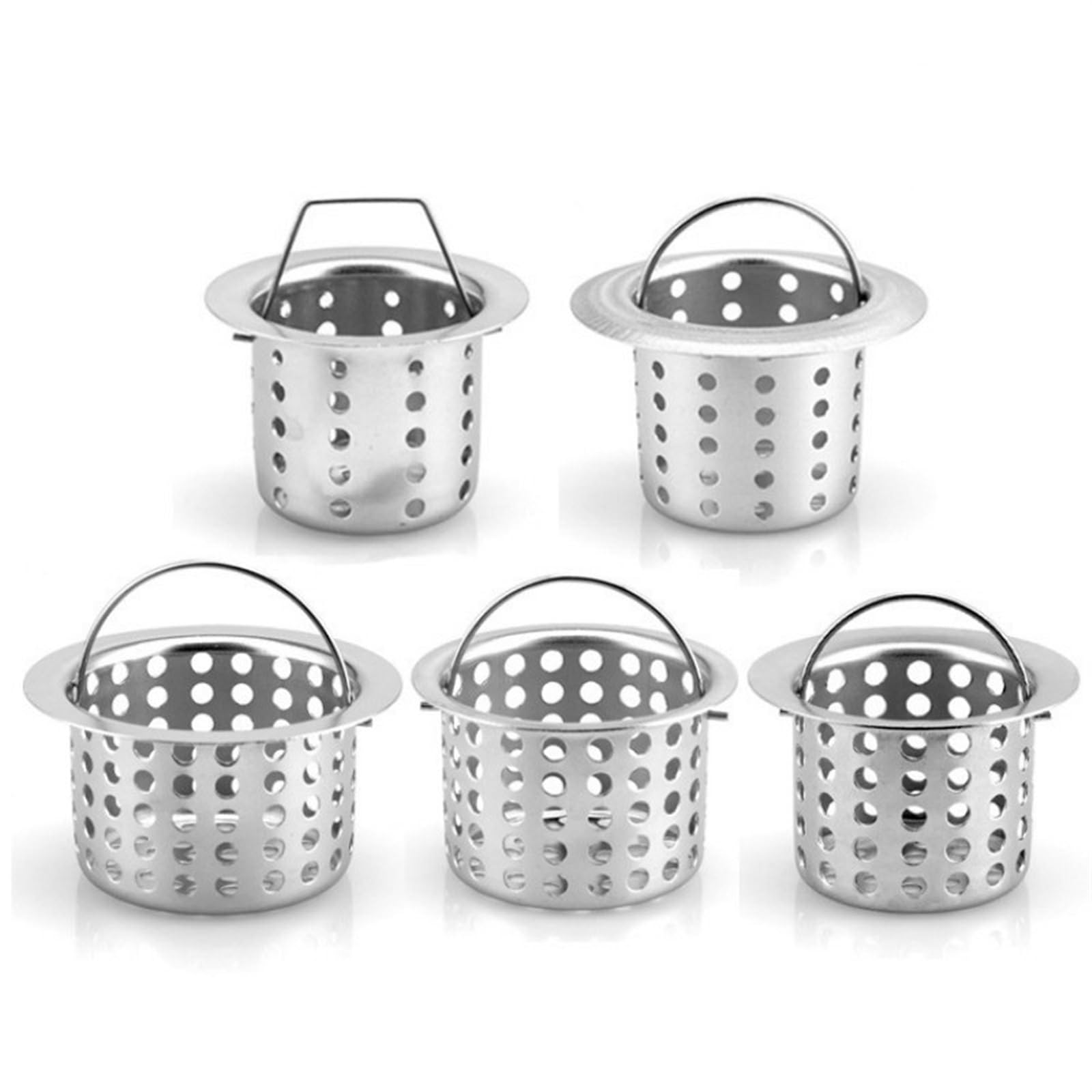 Filtro de Drenaje de Piso de Acero Inoxidable, Filtro antiobstrucciones for Fregadero de Cocina, colector de Cabello for baño, Filtro de Red Resistente a Fugas de Ducha(32)