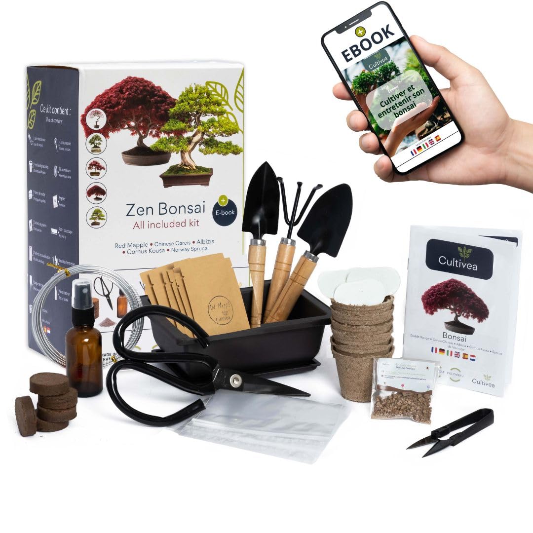 CULTIVEA® Kit Bonsaï Premium Prêt à Pousser