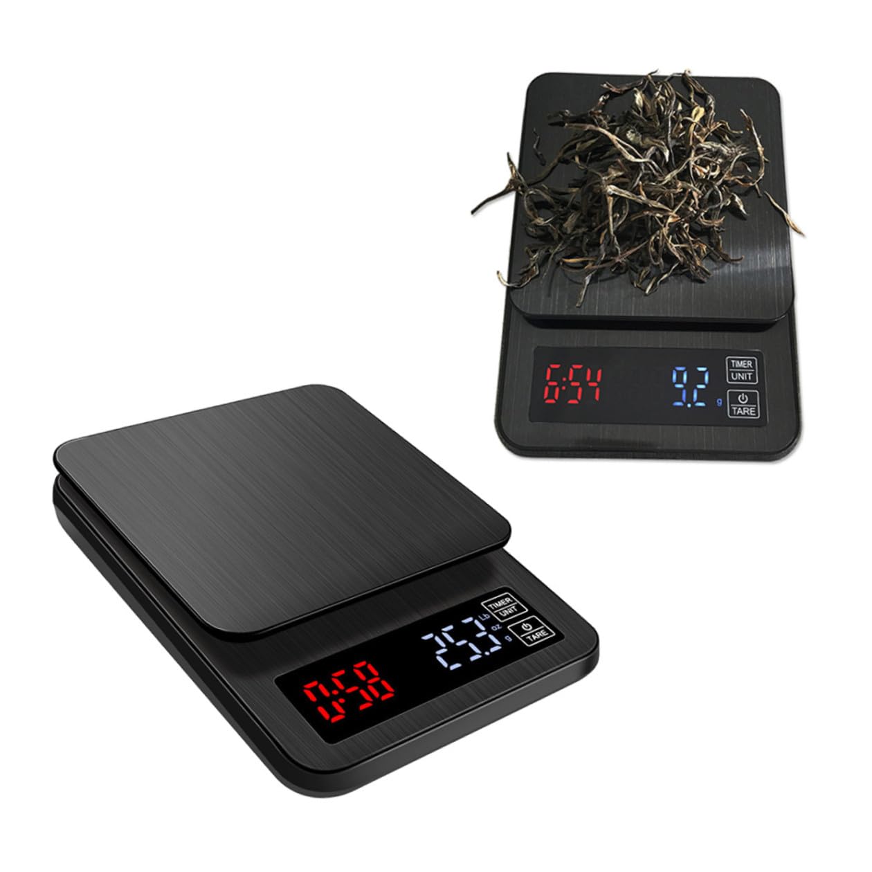 SOLUSTRE Báscula Digital de Cocina con Temporizador y Sensores de Precisión, Capacidad 5kg, Alimentación Usb, Adecuado para Pesar Alimentos y Café