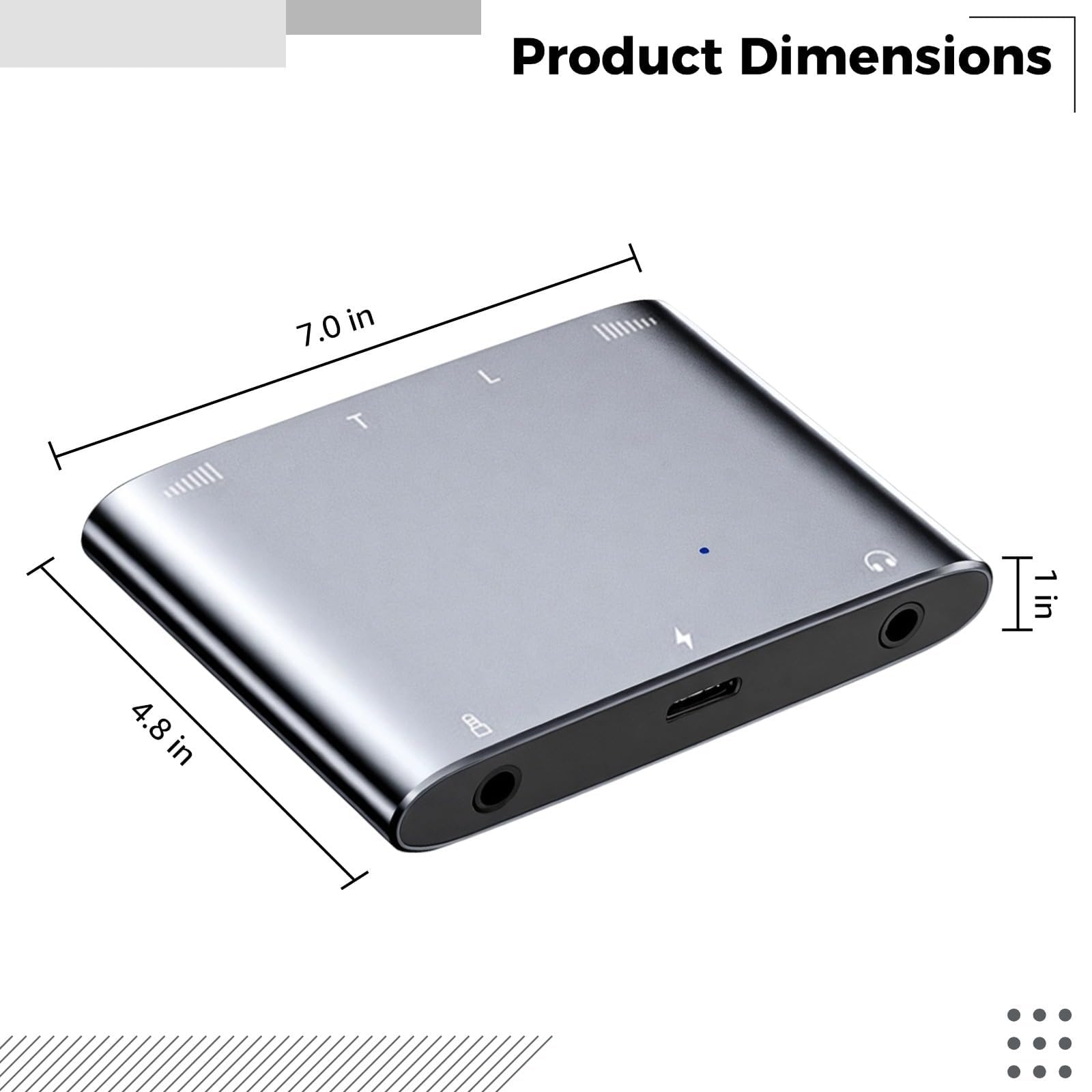 Adaptador de interfaz de audio Livestream, convertidor de tarjeta de sonido estéreo dual con audio de alta resolución de 32 bits/384 KHz, construcción de aluminio resistente, perfecto para grabaciones