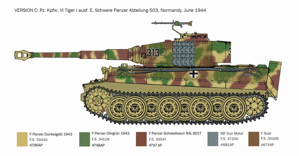 Italeri 6754 1:35 Pz.Kpfw. Vi Tiger I AUSF. E SP Prod - modelismo, Kit, maqueta, Manualidades, Hobby, Pegar, Kit de plástico, detallado, Kit de Tanque, Militar, Multicolor