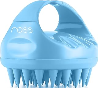 Ross Hair Scalp Massager Shampoo Brush with Soft Silicone Bristles (Blue)