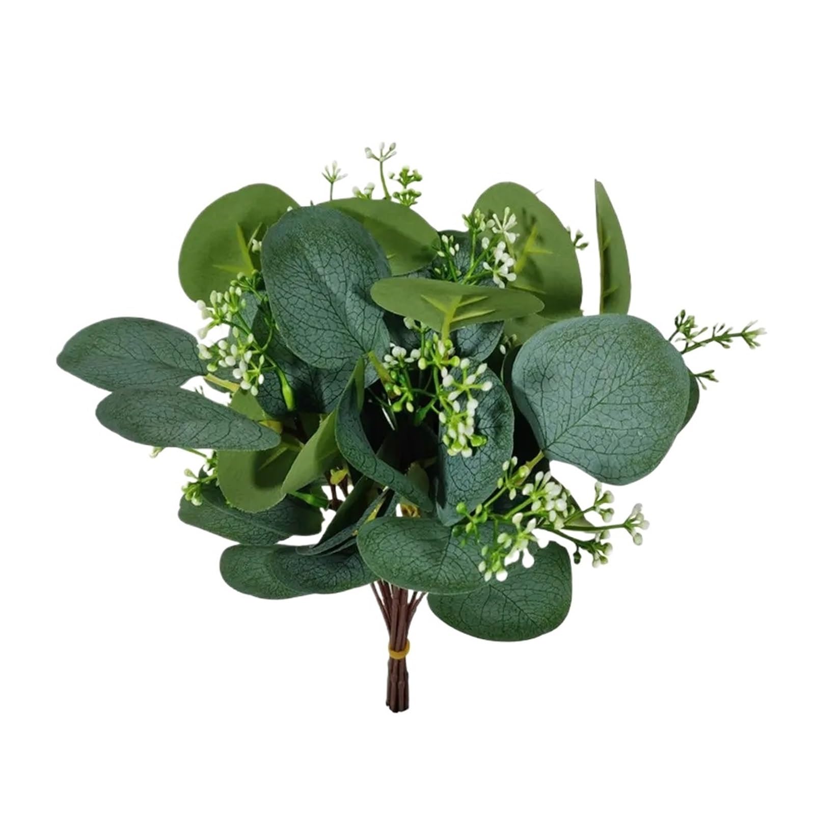 YGLEEULI Artificial Foliage Stems 1/10PCS Artificial Plant Eucalyptus Leaves Greenery Stems with Flower Fake Plants Home Decor Wedding Party Ornament(10PCS-type 5)