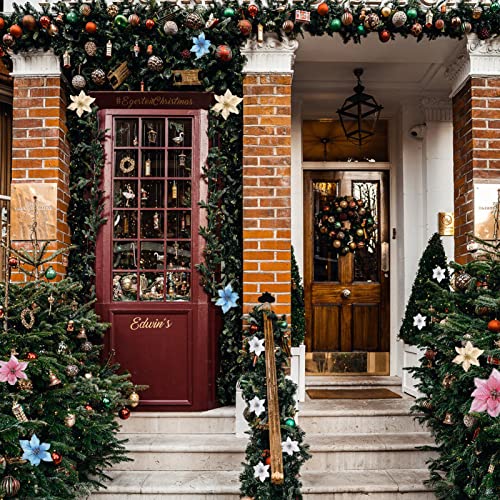 Zabrina 12 Pcs 5.11 In Christmas Tree Decorative Silk Flower Gold Poinsettia Bush And Red Poinsettia Bush Artificial Flowers Red Glitter Poinsettia Christmas Tree Ornaments (Pink) #TOP5