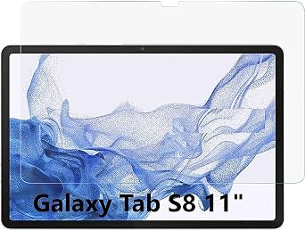SaharaCase - ZeroDamage Ultra Strong Tempered Glass Screen Protector for Samsung Galaxy Tab S8 11 Inch - Ultra Strong Anti Scratch/Fingerprint Full Coverage Bubble Free 9H Hardness - Clear