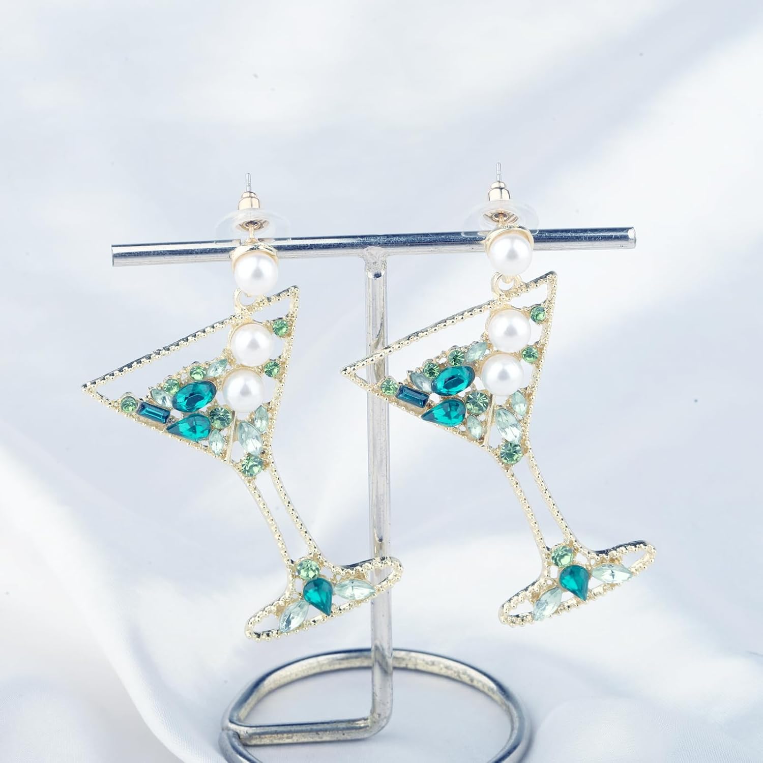 Martini Dangle Earrings Martini Gift Martini Earring Cocktail Drink Gifts Martini Wine Glass Earring Beach Holiday Earrings - Image 3