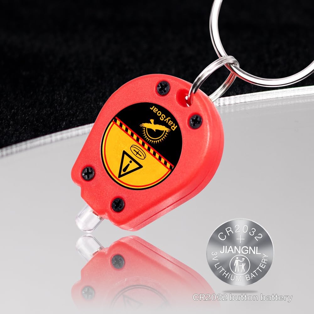 6 Pack 6-Color Lights Keychain Flashlight, UV Light Red Light Green Light Blue Light Yellow Light White Light Keychain Flashlight for Various Lighting Effects - 6 Colors Shell