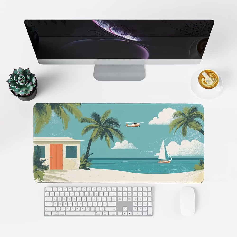 Tappetino Scrivania Albero, Tappetino Gaming 1000x500x3mm Mouse Pad aereo Tappeto Mouse, Accessori Gaming, Ufficio Accessori, Migliora la Precisione e la Velocità, per Ufficio e Casa f-396
