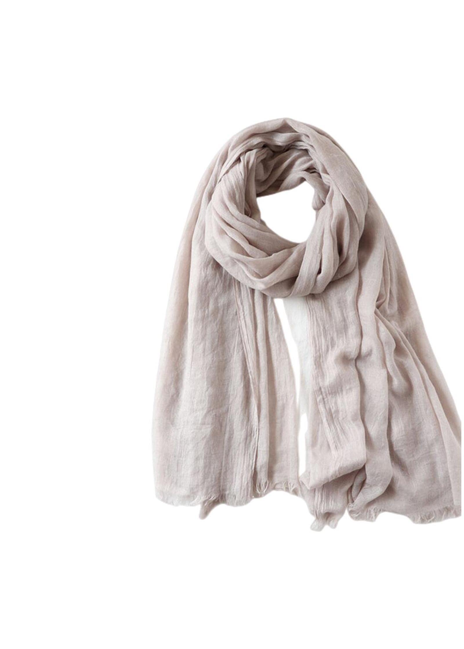 Sciarpa 105 * 190 Cm di qualità Un Pezzo Maxi Donne Musulmane Scialli Sciarpe Sfilacciati Sfilati Indossano Solidi Hijab Pashmina Oversize