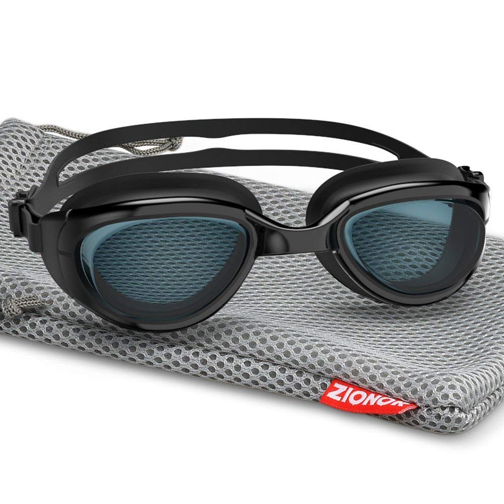 ZIONOR Optische Schwimmbrille, G7 Auslaufsicher & Anti-Beschlag Profi Korrekturglas Schwimmbrillen mit Sehstärke/Dioptrien, 100% UV-Schutz für Herren Damen Outdoor-Schwimmer (Dioptrien -2,0 bis -7,0)