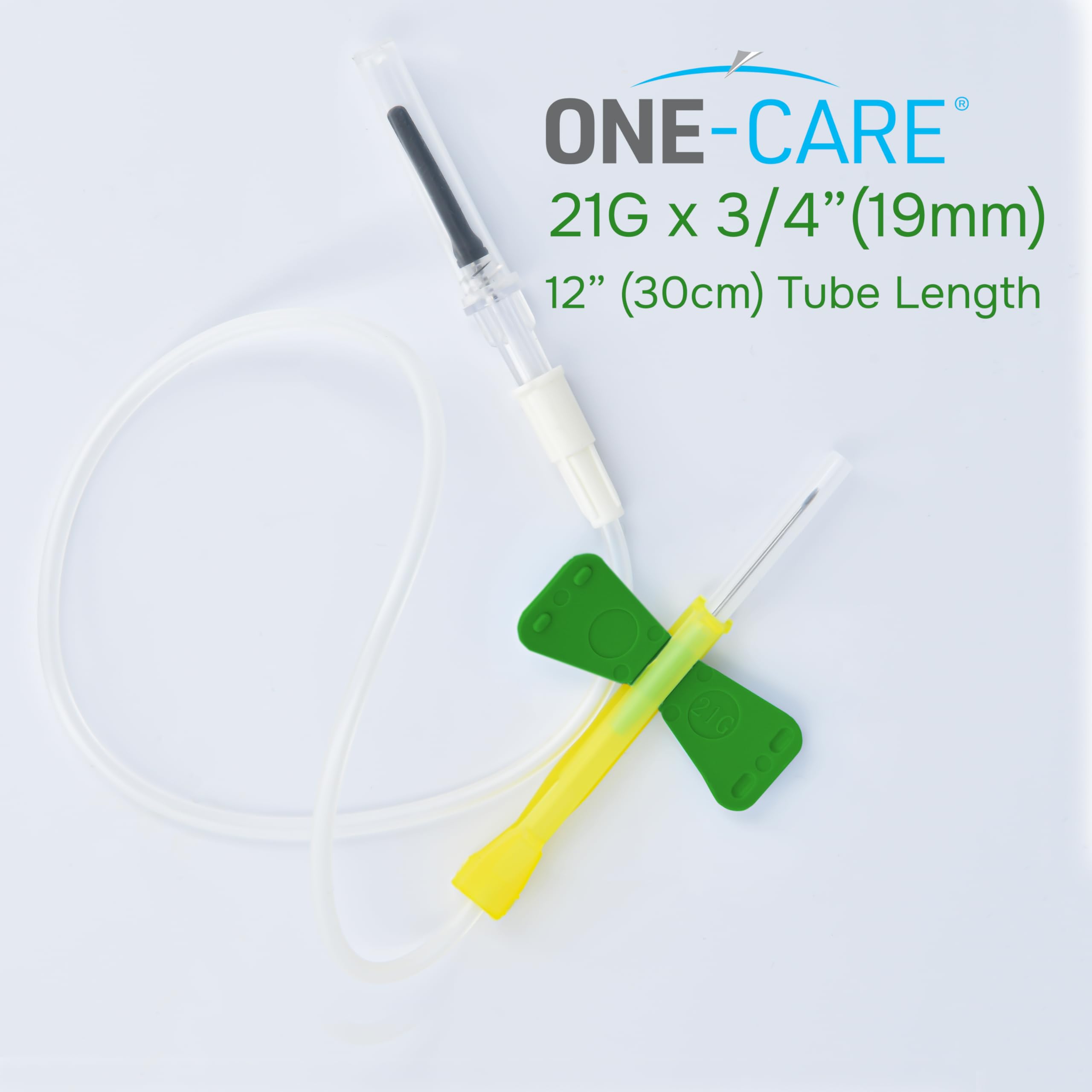 ONE-CARE 21Ga x 3/4" 12'' Tube, Luer Adpt, Industrial Lab Supplies, 50 Sets — Amazon image 3