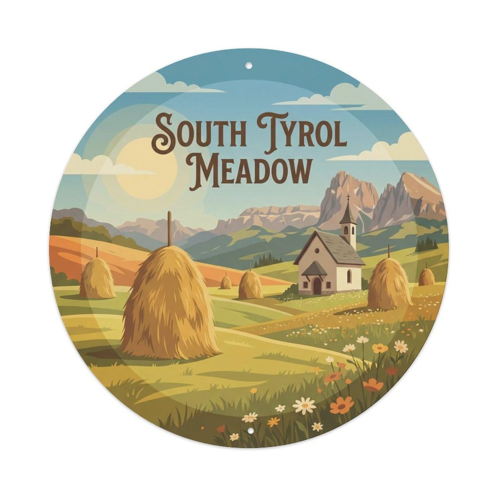 Hay South Tyrol Italy Heritage Travel Retro Metal Tin Sign